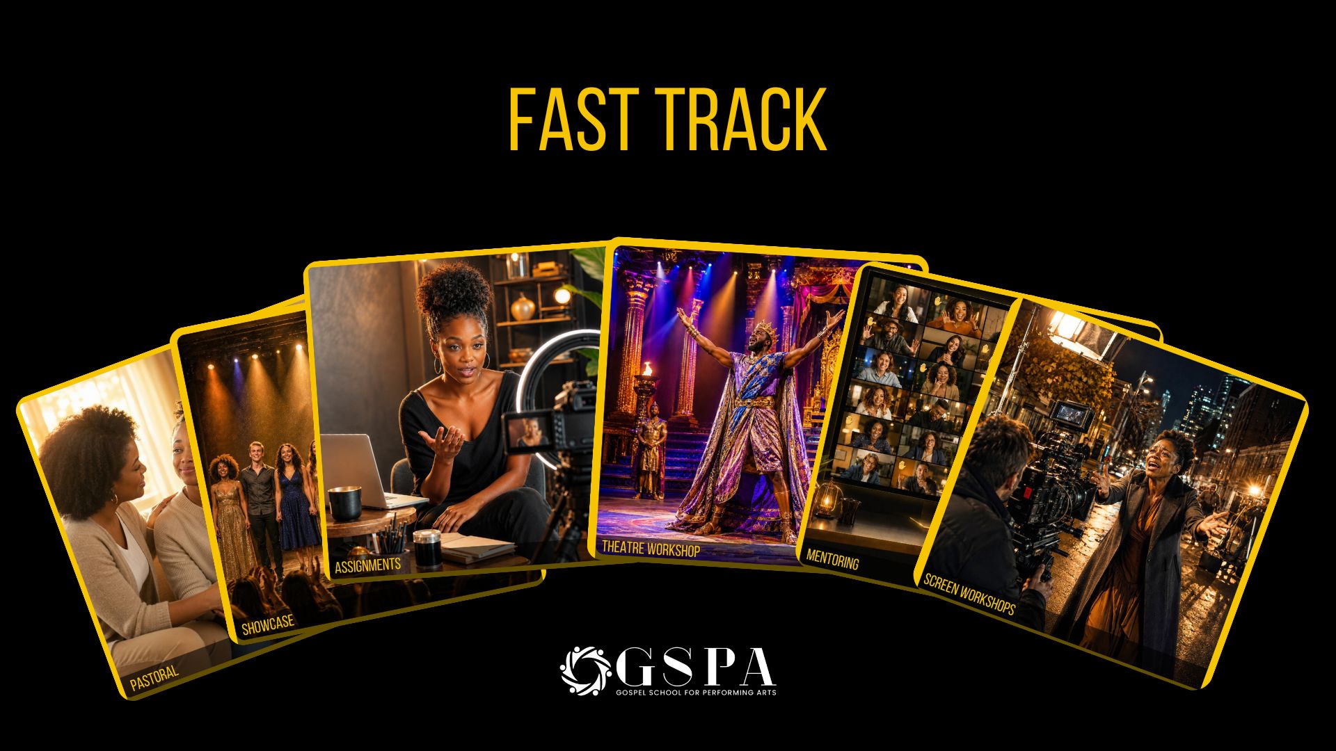 Fast Track — screen workshops, theatre, mentoring, assignments, showcase and pastoral support